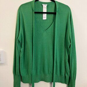 Akris vintage neon green sweater size M